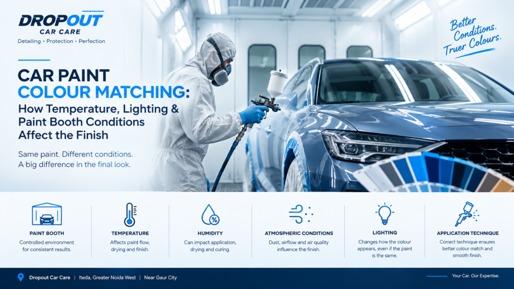 Car Paint Colour Matching: How Temperature, Lighting & Paint Booth Conditions Affect the Finish